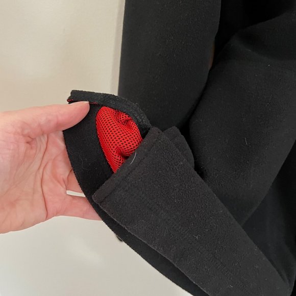 Harley Davidson Men’s Large Fleece Pullover 1/4 Zip Black Red - Picture 4 of 9